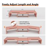 WESTREE Dual Shelf Computer Riser with Drawer