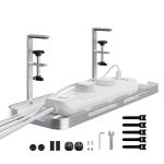 Under Desk Cable Management Tray in Silver