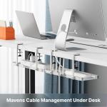 Under Desk Cable Management Tray in Silver