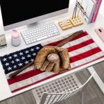 American Flag Baseball Desk Pad Mouse Mat