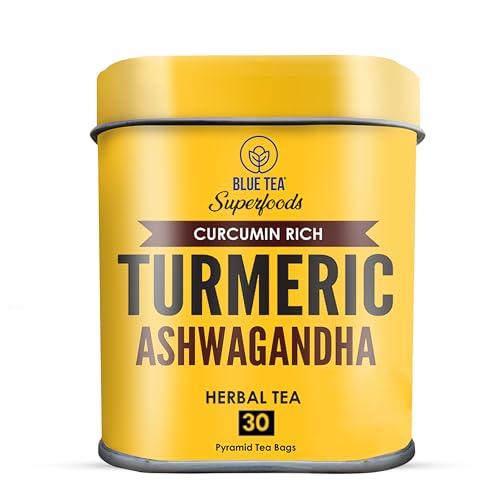 Blue Tea: Turmeric & Ashwagandha Herbal Tea Bags