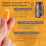 Organic Curcumin 95 Capsules with Black Pepper