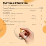 High-Potency Curcumin Capsules with Black Pepper