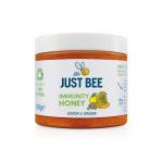 Just Bee Lemon & Ginger Immunity Honey (260g) | Pure natural honey with Vitamin D, C, B6, B12 and Echinacea | Raw and Unpasteurised | Vitamin Rich | For Daily Immune Support