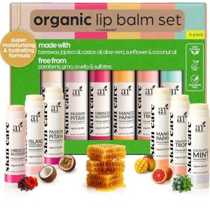 ArtNaturals Vegan Lip Balm Gift Set - Assorted Flavors