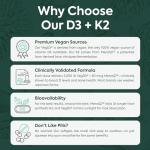 Organic D3 + K2 Supplements for Bone Health