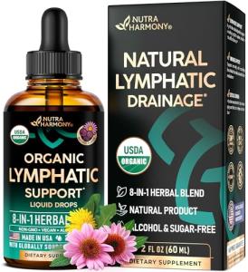 Organic Lymphatic Support Drops with Echinacea & Elderberry