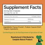 Organic Papaya Enzyme Capsules for Digestive Health