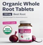 Extra Strength Organic Beet Root Tablets for Heart Health