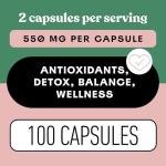 Organic Hibiscus Capsules for Antioxidant Support, 100ct