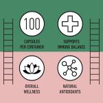 Organic Hibiscus Capsules for Antioxidant Support, 100ct