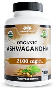 NaturaLife Labs Vegan Organic Ashwagandha Capsules