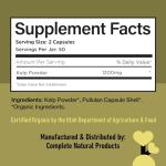 Organic Icelandic Sea Kelp 600mg Capsules - Thyroid Support