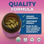 Organic Hair Skin Nails Vitamins for Women 120 Count