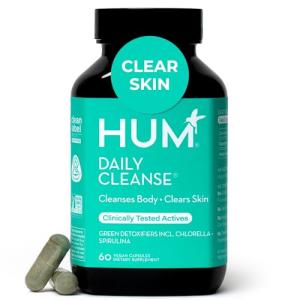 HUM Daily Cleanse Acne Support Supplements, 60 Capsules
