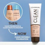 COVERGIRL Vegan Clean Invisible Foundation - Lightweight Formula
