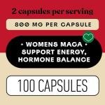 Organic Red Maca Root Capsules - 800mg, Vegan