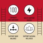 Organic Red Maca Root Capsules - 800mg, Vegan