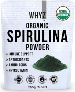 WHYZ Organic Spirulina Powder - Vegan Protein Boost