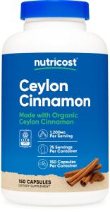 Nutricost Organic Ceylon Cinnamon 1200mg Capsules