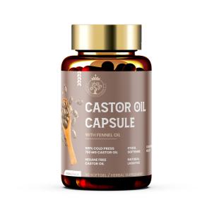 Organic Vegan Castor Oil Capsules - 100% Pure