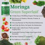 Moringa Capsules 10,000mg – 120 Organic Capsules