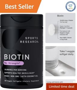 Biotin 10,000mcg with Organic Coconut Oil
