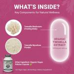 Natural Tremella Mushroom 1000mg - 120 Vegan Caps