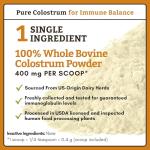 Wholistic Pet Organics Bovine Colostrum Powder - 2 Oz - Seasonal Dog Allergy Relief - Itch Relief for Dogs - Natural Anti Itch Supplement for Dogs - Made in USA - Alternative to Dog Allergy Chews