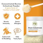 Wholistic Pet Organics Bovine Colostrum Powder - 2 Oz - Seasonal Dog Allergy Relief - Itch Relief for Dogs - Natural Anti Itch Supplement for Dogs - Made in USA - Alternative to Dog Allergy Chews