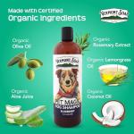 VERMONT SOAP Organics Pet Shampoo - Infused with Organic & Natural Olive Oil, Coconut & Aloe Vera Dog Shampoo for Sensitive Skin - USDA Certified Grooming Pet Shampoo - Blueberry (16oz)