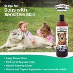 VERMONT SOAP Organics Pet Shampoo - Infused with Organic & Natural Olive Oil, Coconut & Aloe Vera Dog Shampoo for Sensitive Skin - USDA Certified Grooming Pet Shampoo - Blueberry (16oz)