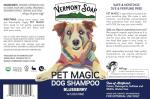 VERMONT SOAP Organics Pet Shampoo - Infused with Organic & Natural Olive Oil, Coconut & Aloe Vera Dog Shampoo for Sensitive Skin - USDA Certified Grooming Pet Shampoo - Blueberry (16oz)