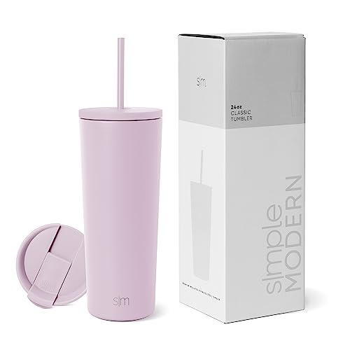Lavender Mist Insulated Tumbler with Straw