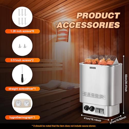 Mxmoonant 6KW 220V Electric Sauna Heater Stove for Home Spa