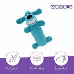 Loofa Dog Plush Toy - Squeaky and Soft