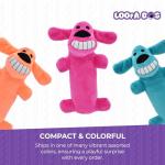 Loofa Dog Plush Toy - Squeaky and Soft