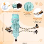 Wodoca Plush Chew Toys with Rope and Squeaker