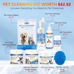 Pjordo Dog Cleaning Wipes and Grooming Kit