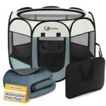Siedihit Portable Dog Playpen with Washable Pad