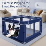 Indoor Puppy Playpen with Gate and Zipper Door