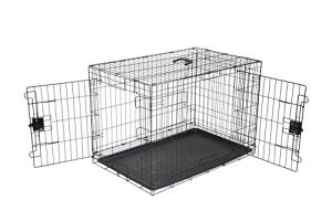 36" Foldable Metal Dog Crate for Medium Breeds