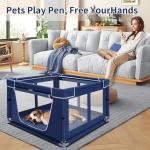 Indoor Puppy Playpen with Gate and Zipper Door