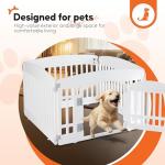 4-Panel Folding Dog Playpen with Door, 24”