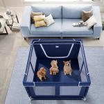 Indoor Puppy Playpen with Gate and Zipper Door