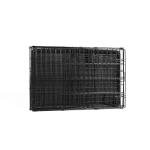 Durable Foldable Metal Wire Dog Crate, Black