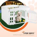 4-Panel Folding Dog Playpen with Door, 24”