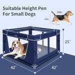 Indoor Puppy Playpen with Gate and Zipper Door
