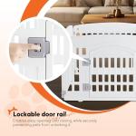 4-Panel Folding Dog Playpen with Door, 24”