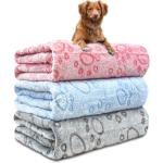 3 Pack Washable Soft Dog Blankets for Small Pets